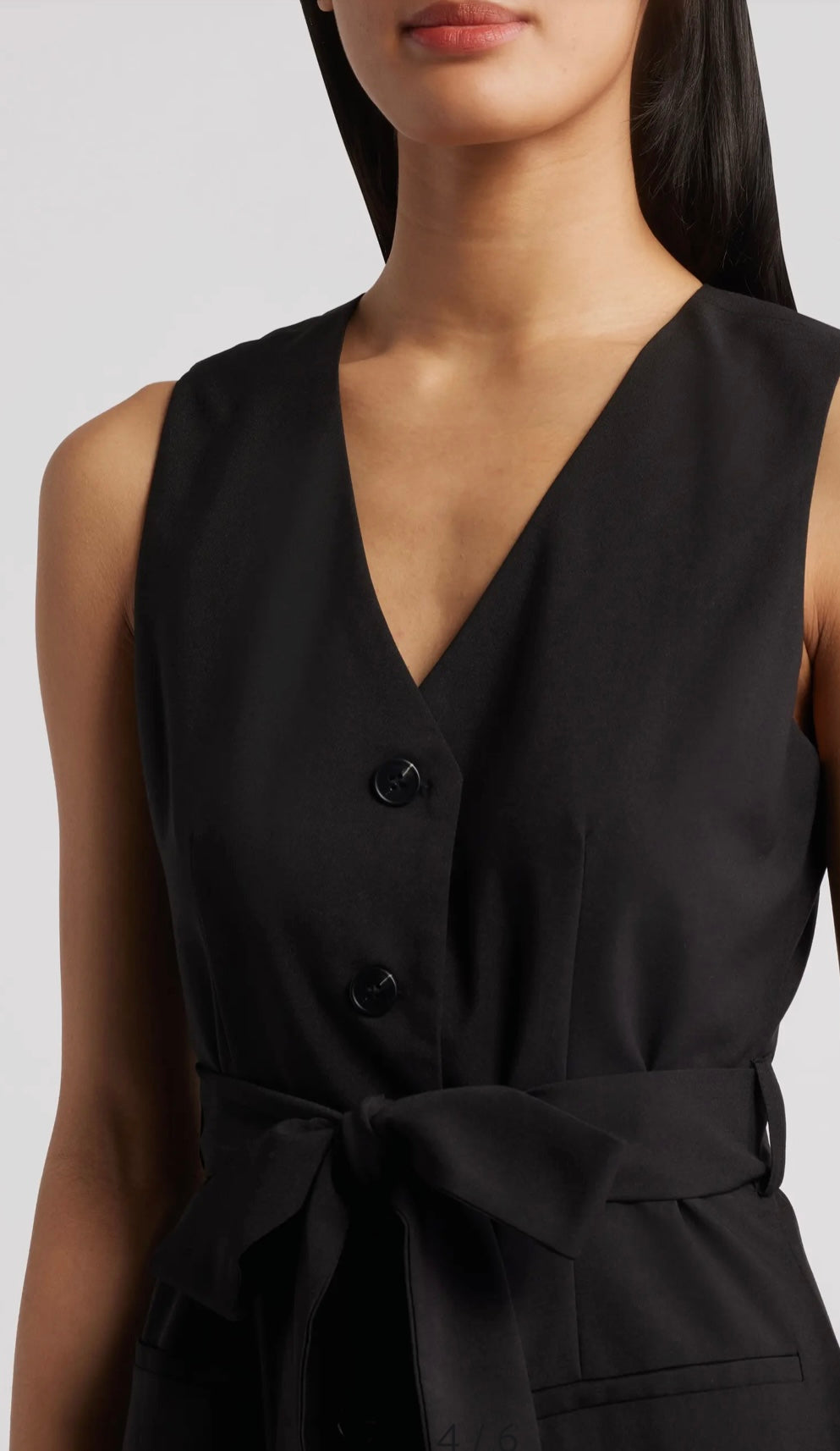 Sleeveless Belted Dress