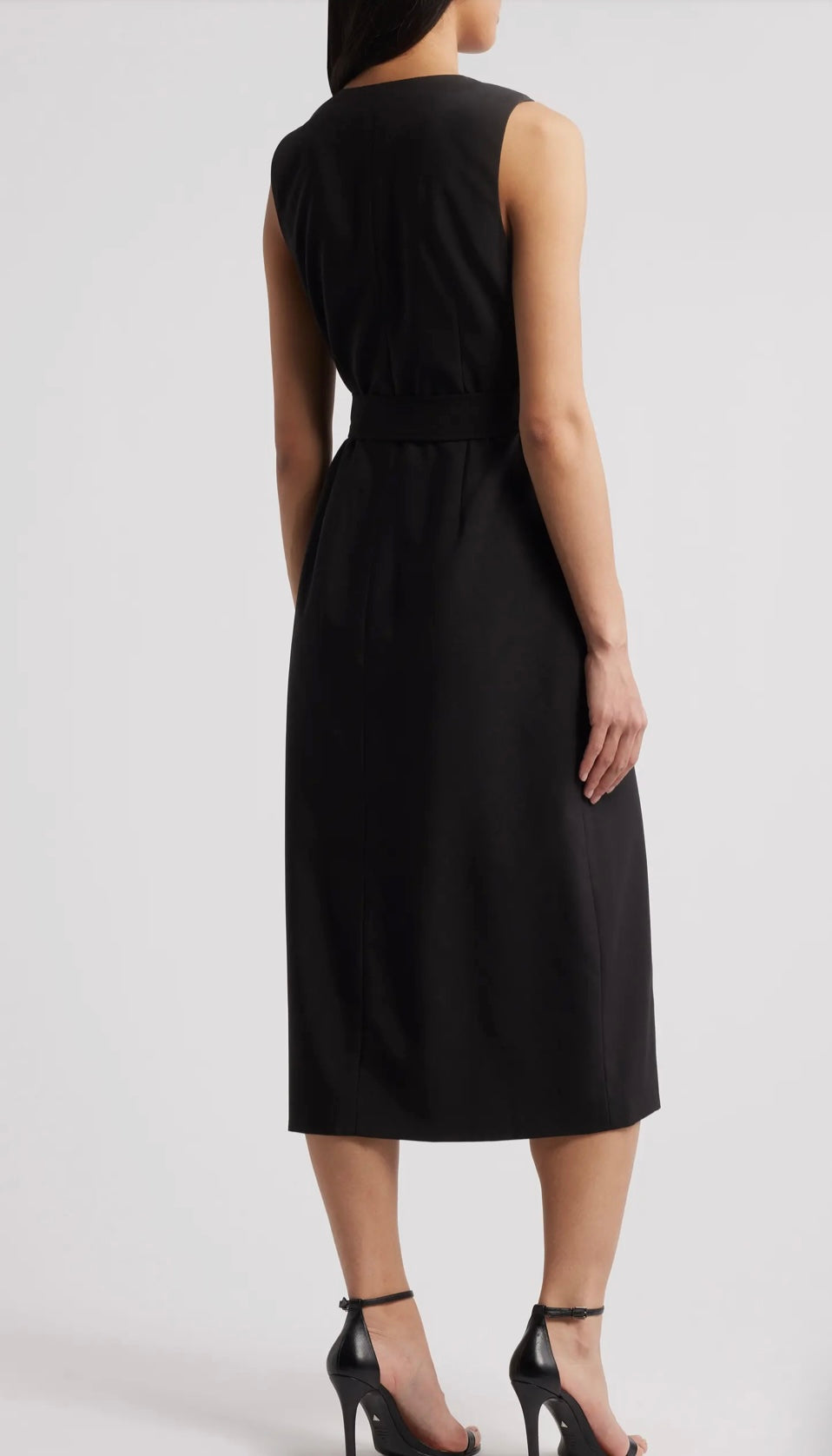 Sleeveless Belted Dress