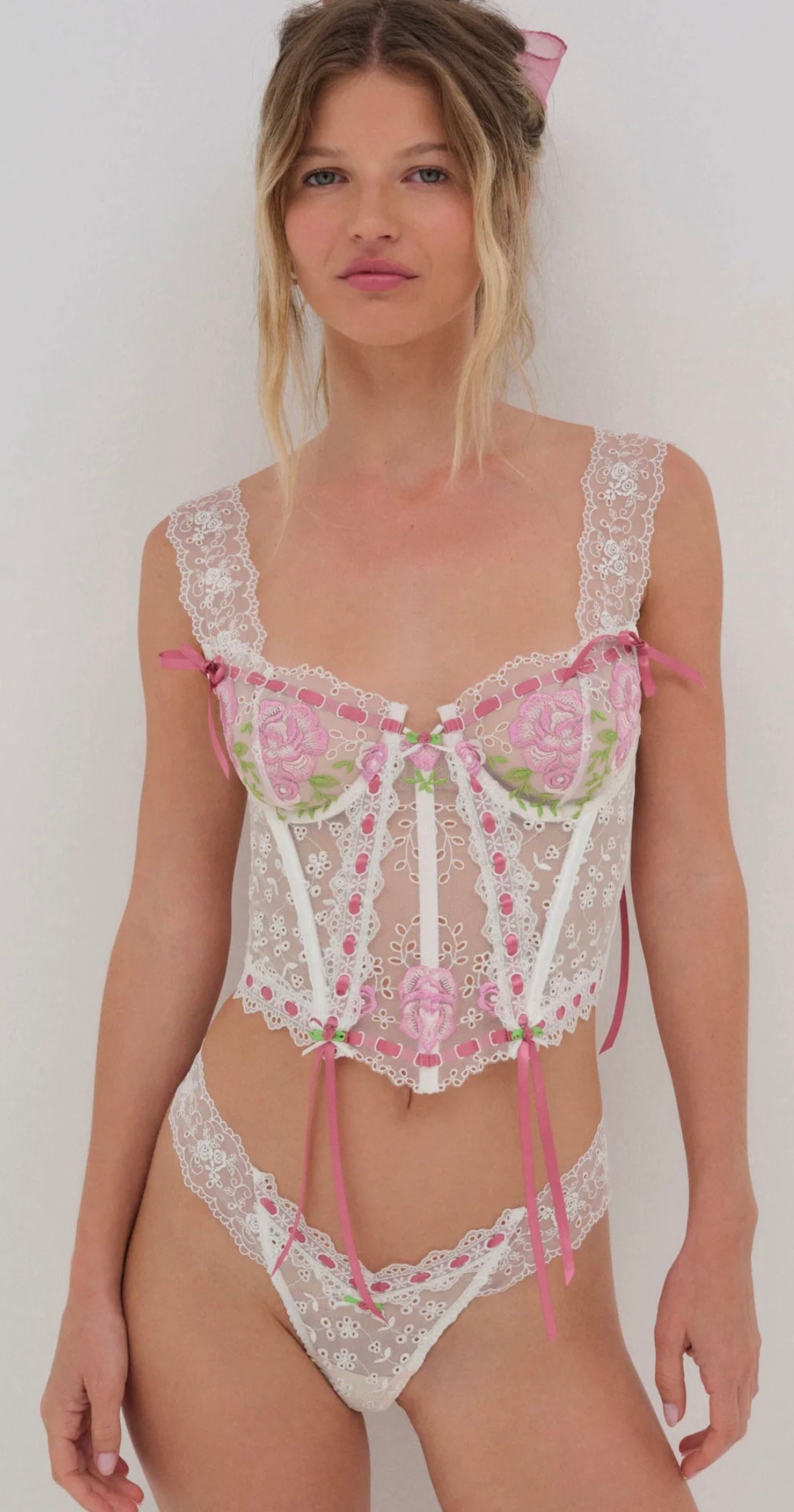 White corset top