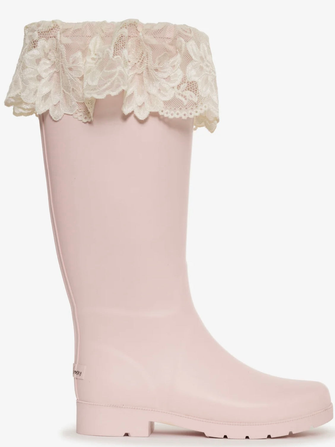 Pink rain boots
