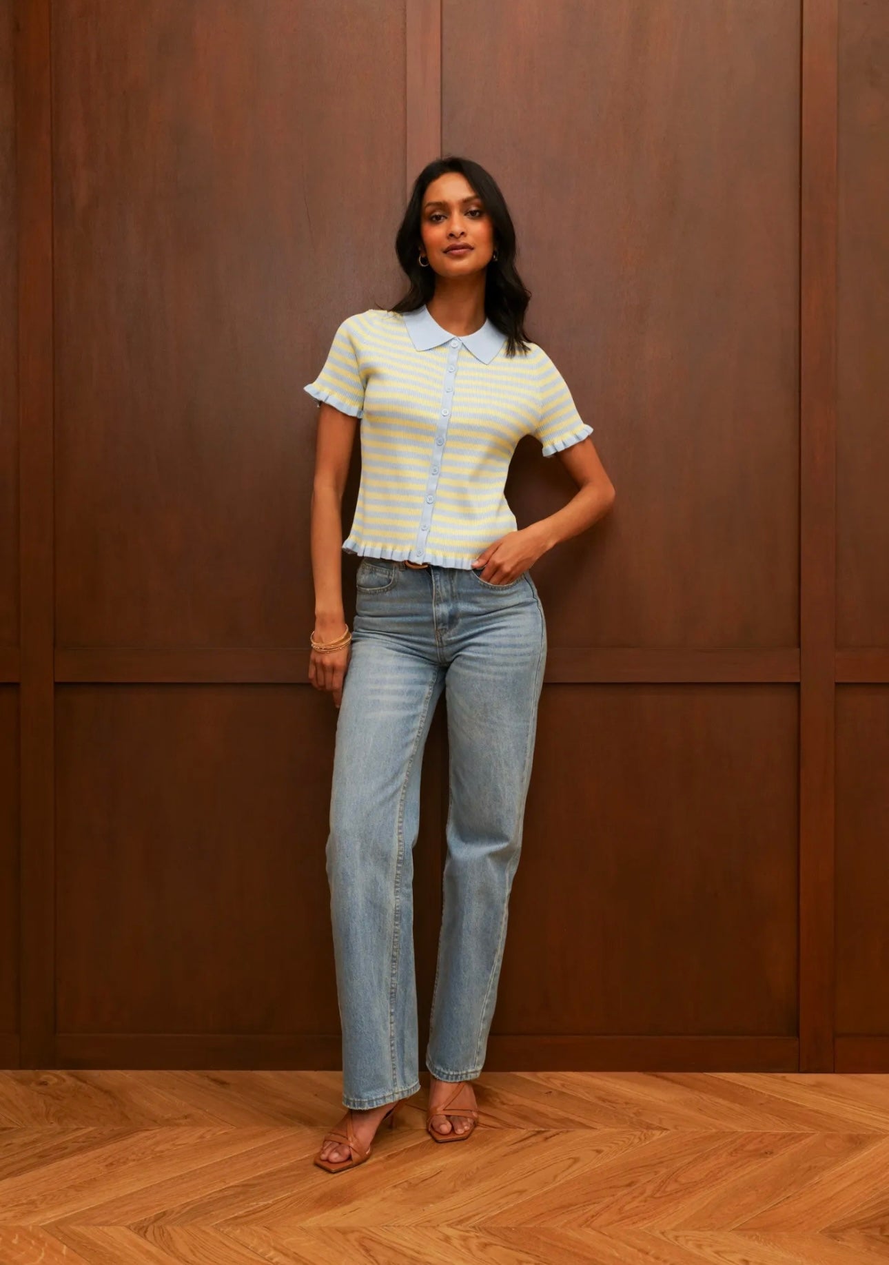 Blue and yellow t-shirt