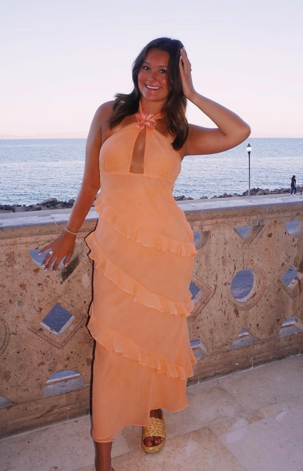 Peach dress