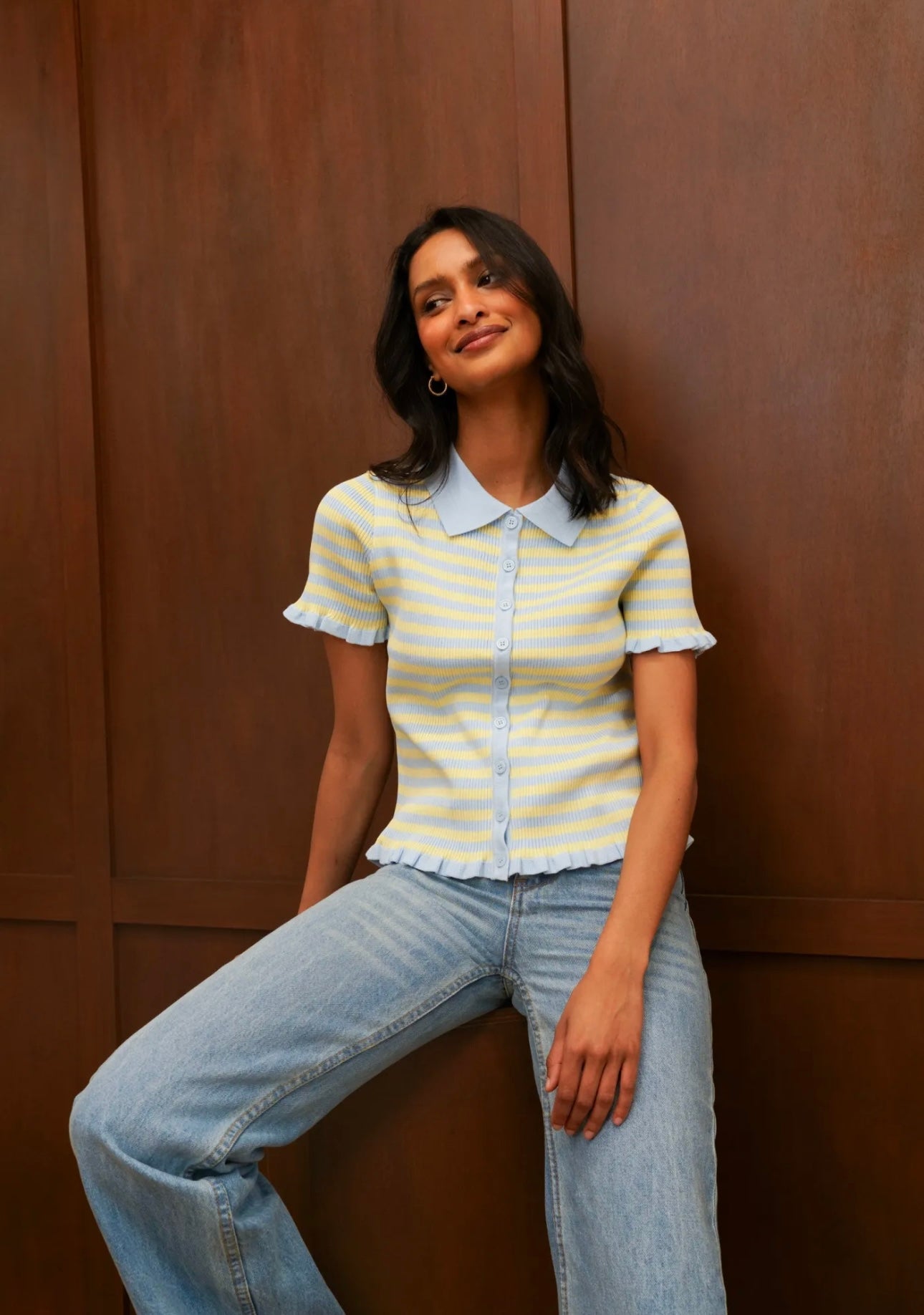Blue and yellow t-shirt