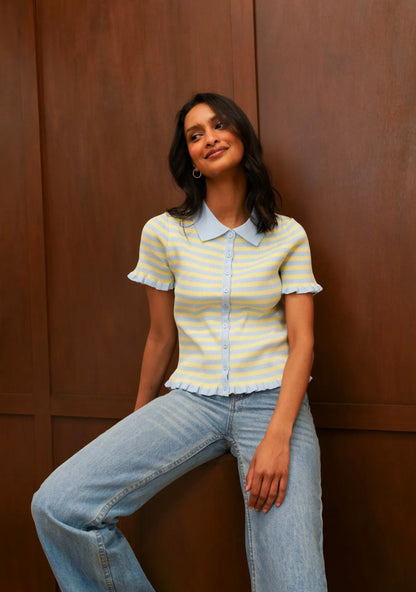 Blue and yellow t-shirt
