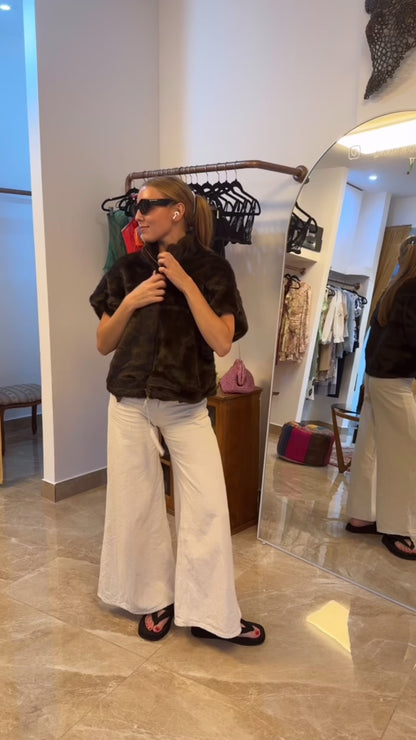 Double-sided fur vest